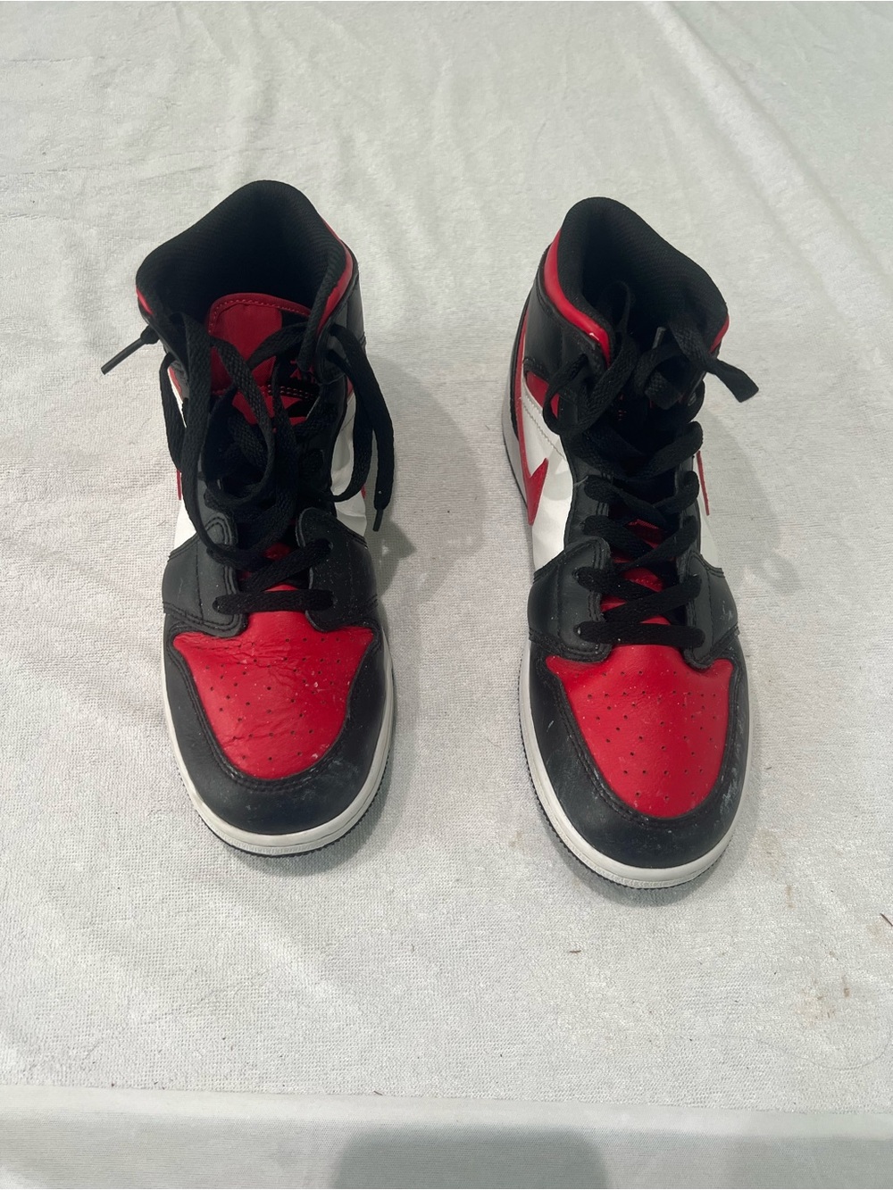 Nike Air Jordan High-Top Sneaker in Red, Black, White